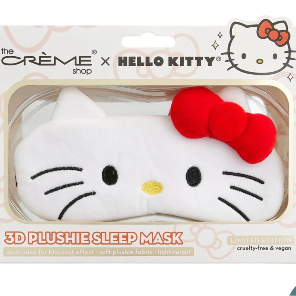 Hello Kitty White and Red Plush Sleep Mask
